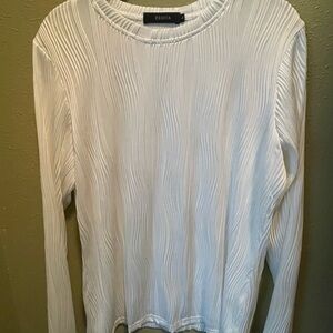 White Pleated Women's Top